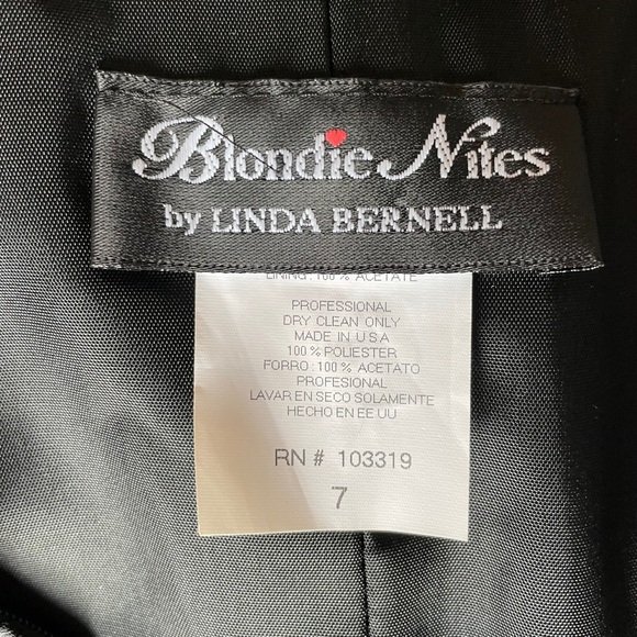 HOLD FOR CITRUS - Black strapless ballgown with polkadot accents PROM DRESS - Picture 10 of 16